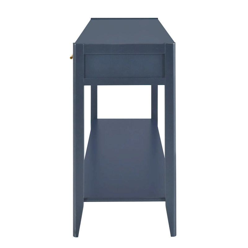 Table console d'entrée de haute qualité avec tiroirs à rayures verticales et pieds longs