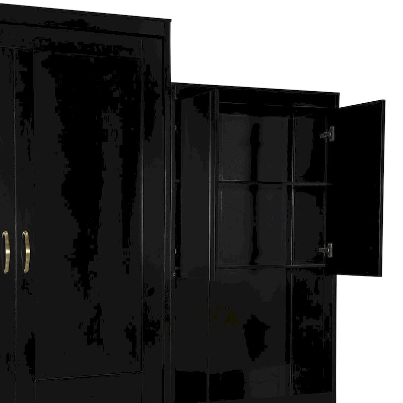 Lit escamotable Queen – Bureau et coiffeuse pliables, lit mural avec rangement