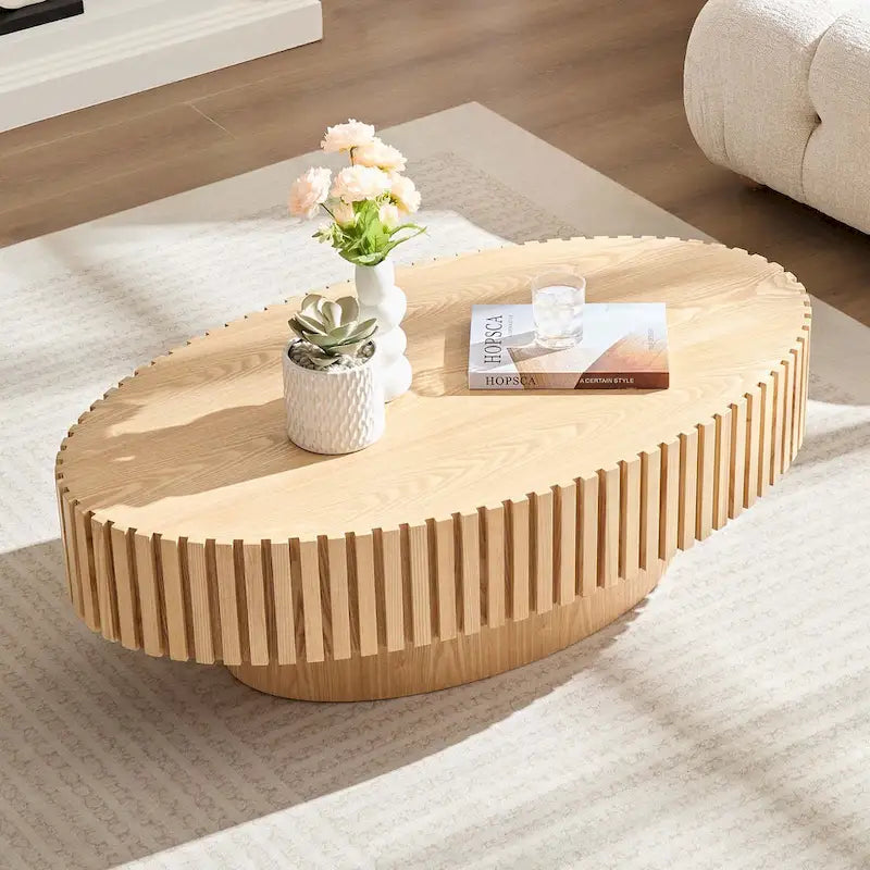 43.7 inch Round Coffee Table for Living Room