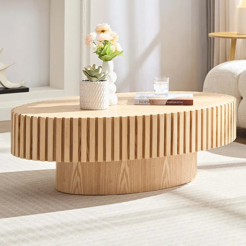 Table Basse Ronde de 43,7 Pouces pour Salon
