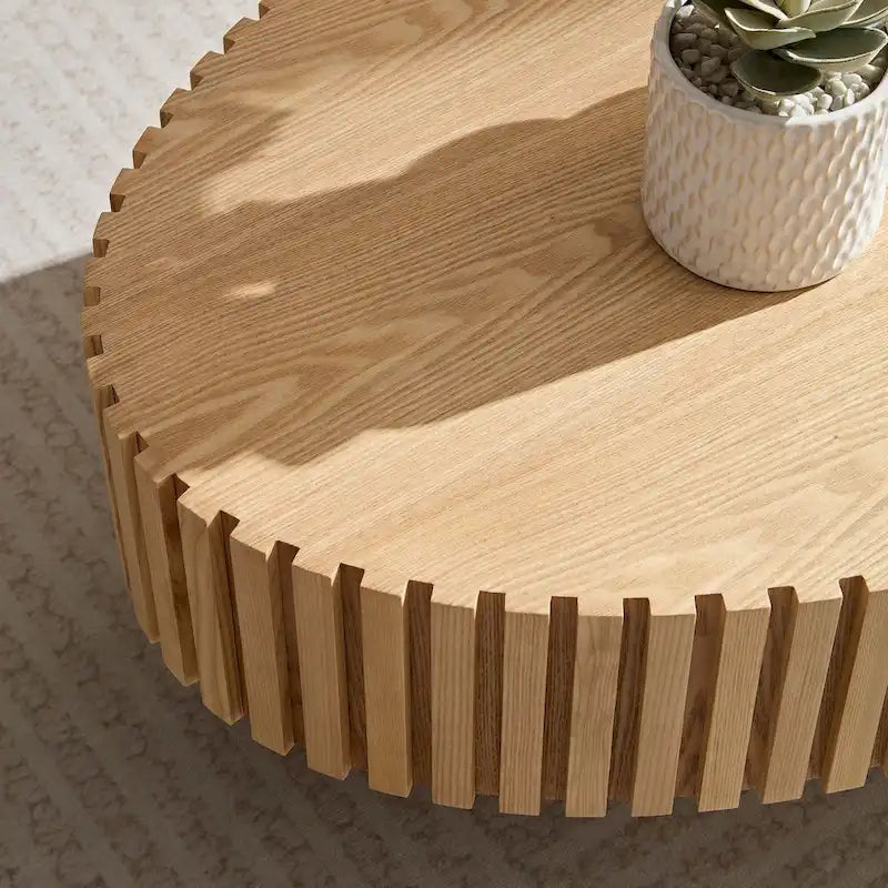 Table Basse Ronde de 43,7 Pouces pour Salon