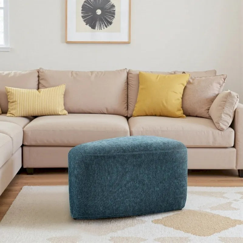 26 Repose-pieds et poufs, Pouf ottoman en tissu moderne