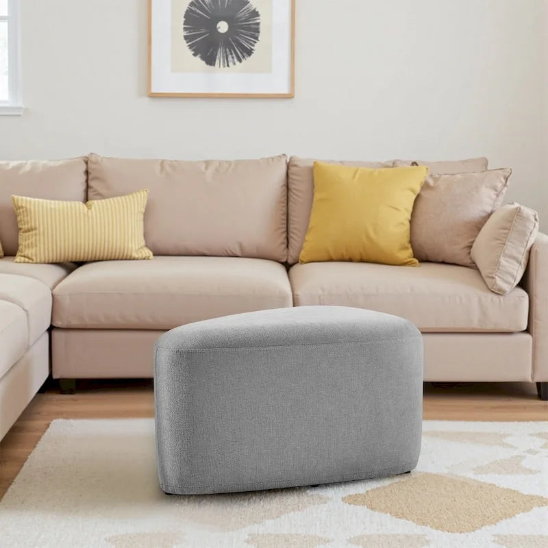 26 Repose-pieds et poufs, Pouf ottoman en tissu moderne