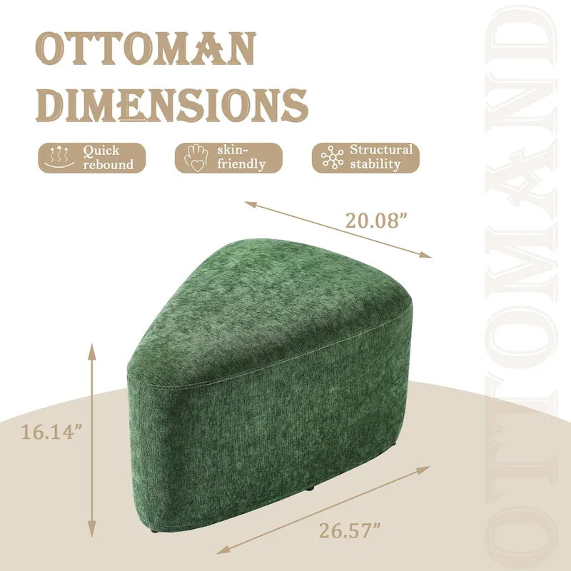 26 Repose-pieds et poufs, Pouf ottoman en tissu moderne