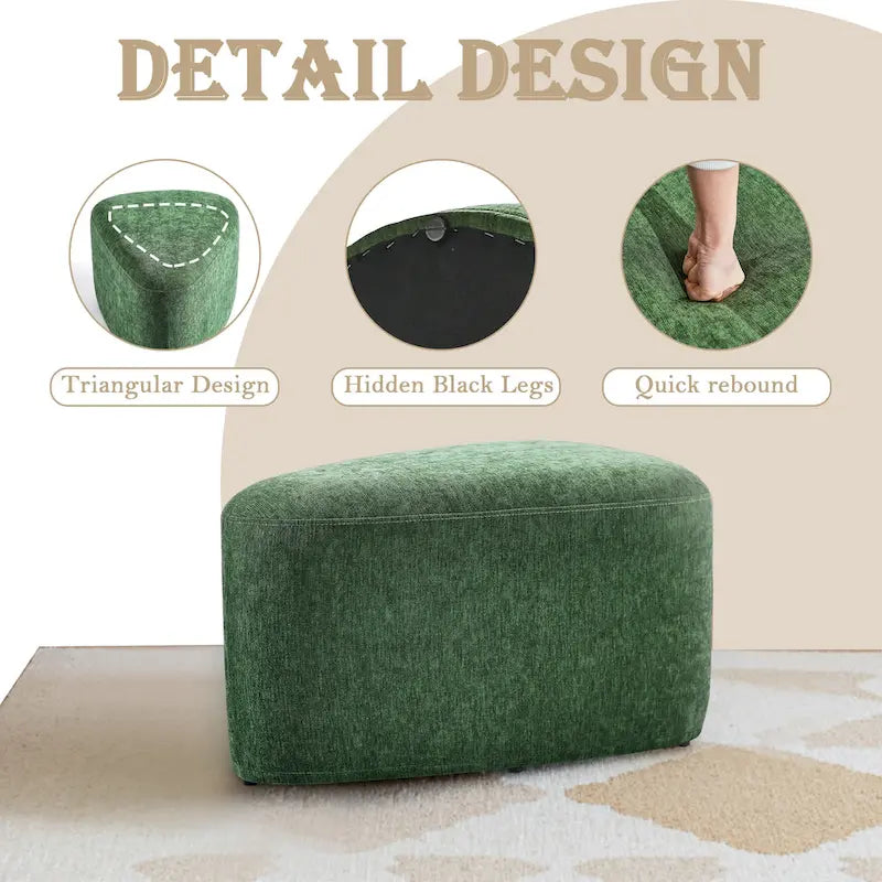 26 Repose-pieds et poufs, Pouf ottoman en tissu moderne