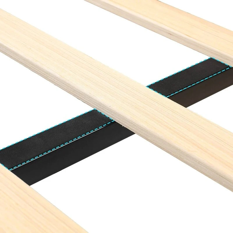 Lit plateforme King Size moderne en velours avec tête de lit capitonnée