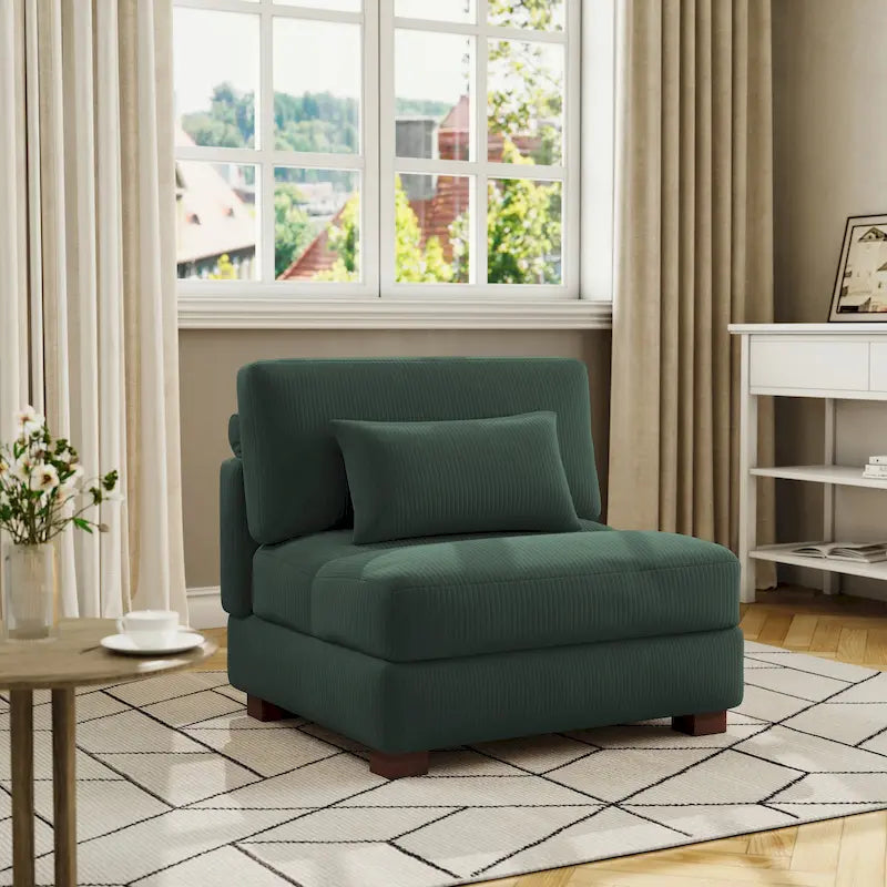 Chaise d'appoint moderne sans accoudoirs rembourrée