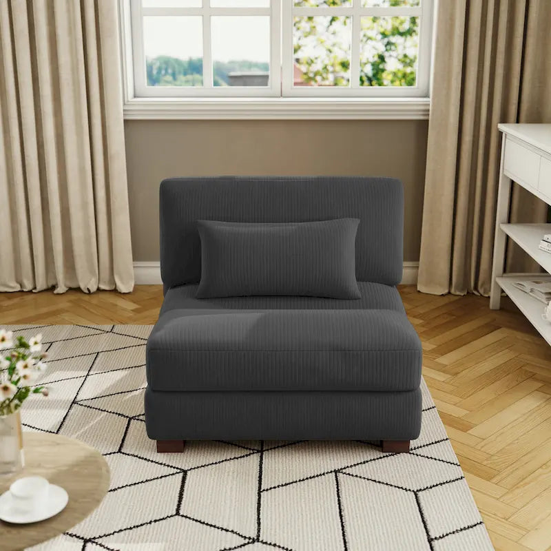 Chaise d'appoint moderne sans accoudoirs rembourrée