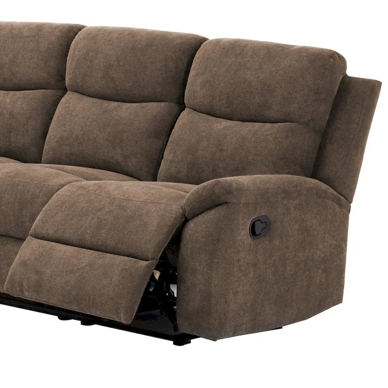 Ensemble de canapés inclinables Ronald en similicuir pour salon