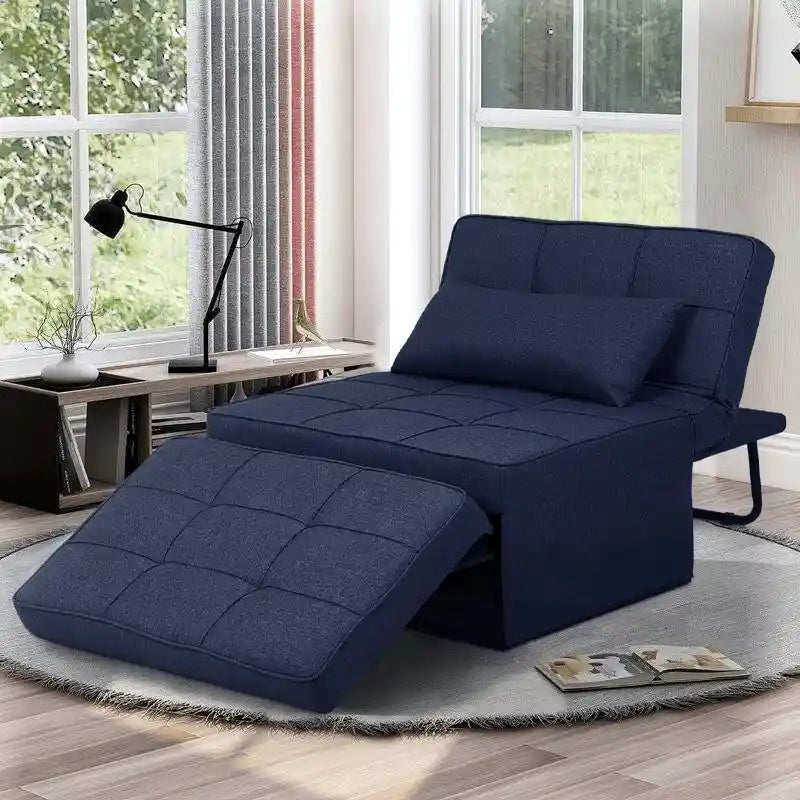 Fauteuil-lit convertible 4-en-1 avec ottoman