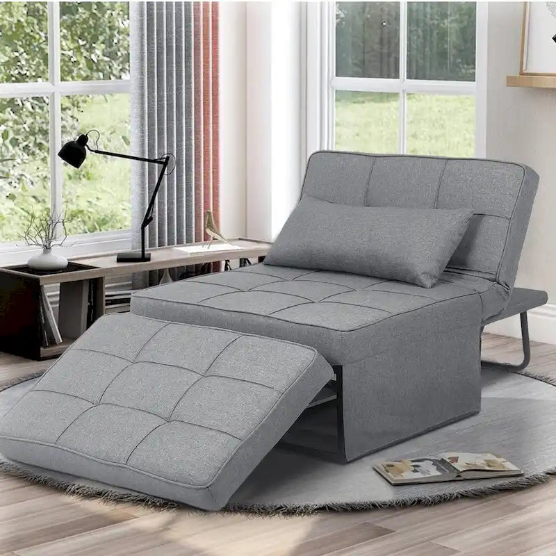 Fauteuil-lit convertible 4-en-1 avec ottoman