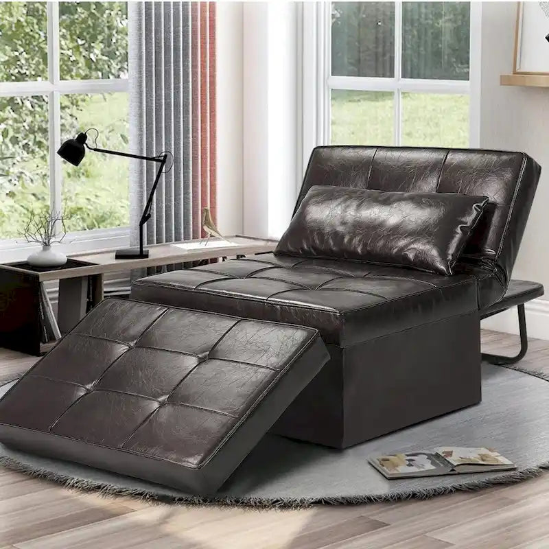 Fauteuil-lit convertible 4-en-1 avec ottoman