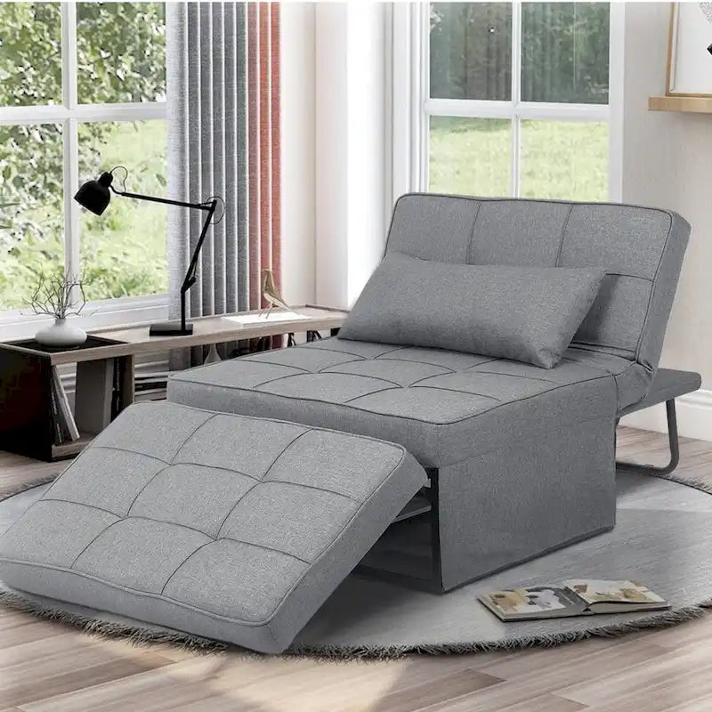 Fauteuil-lit convertible 4-en-1 avec ottoman