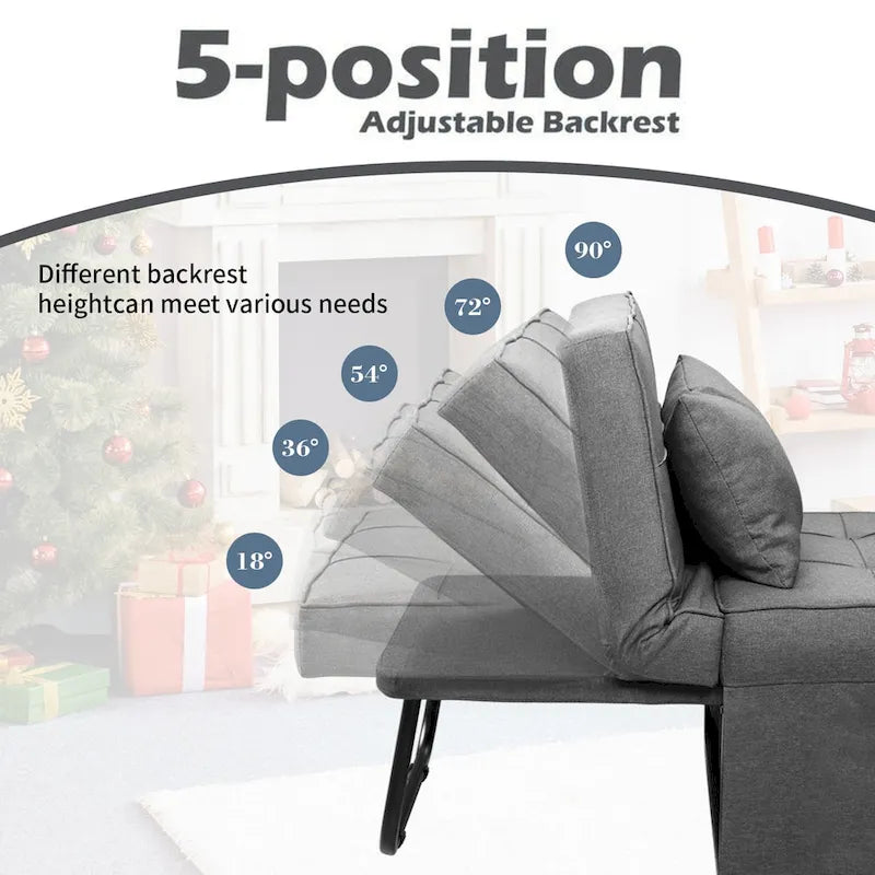 Fauteuil-lit convertible 4-en-1 avec ottoman