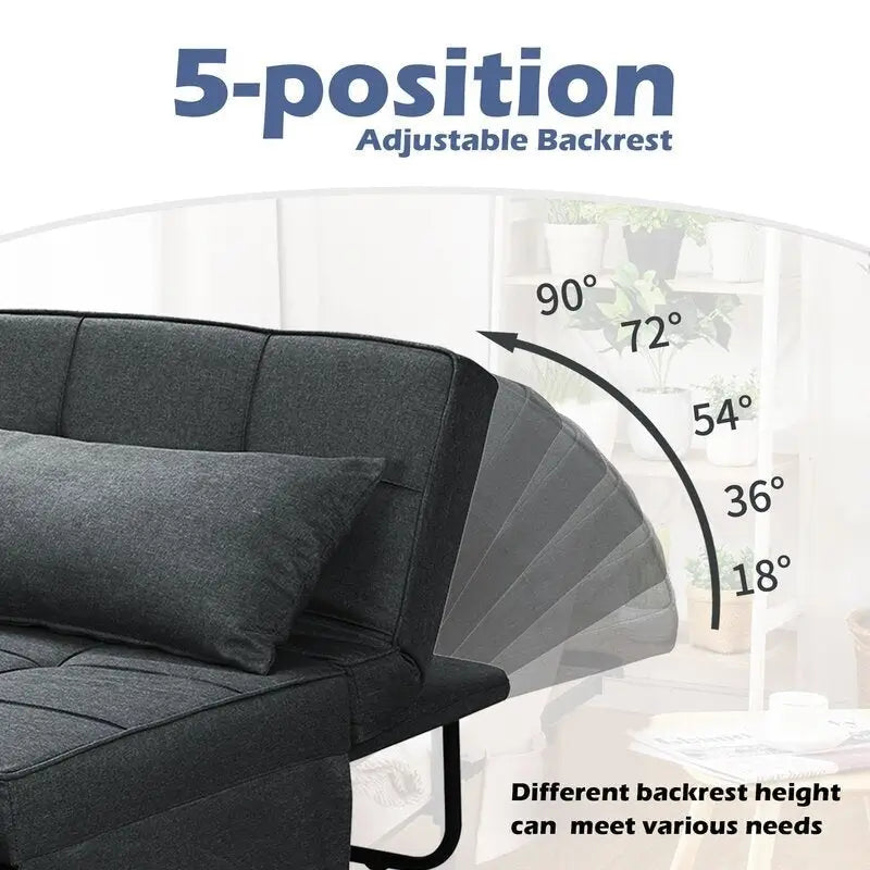 Fauteuil-lit convertible 4-en-1 avec ottoman