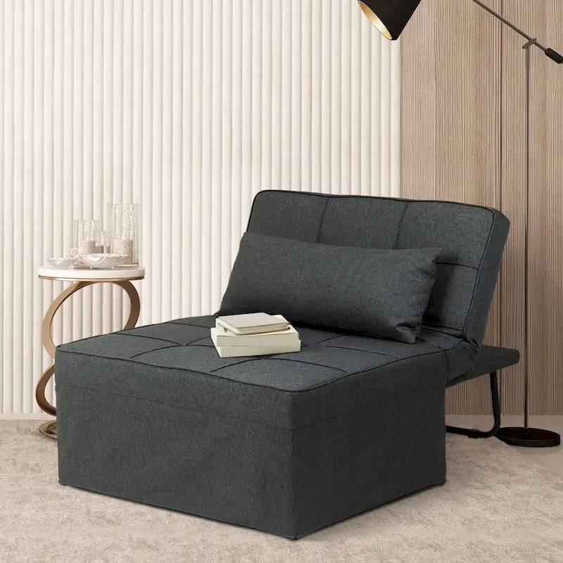 Fauteuil-lit convertible 4-en-1 avec ottoman