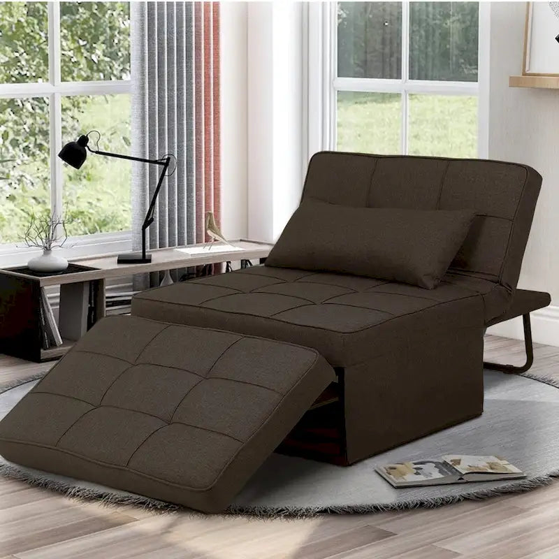 Fauteuil-lit convertible 4-en-1 avec ottoman