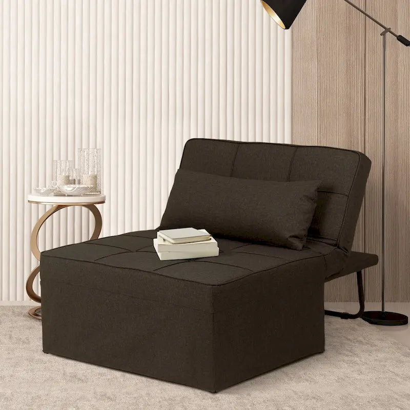 Fauteuil-lit convertible 4-en-1 avec ottoman