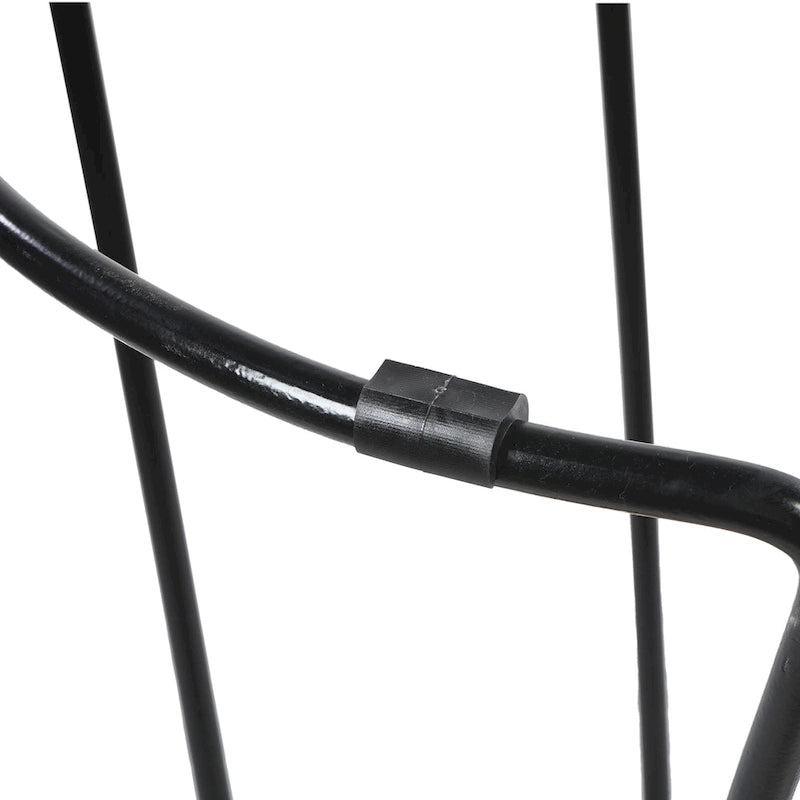 Tabouret de bar sans dossier de 24 pouces fait à la main, siège épais en bois de manguier marron naturel, base en fer noir