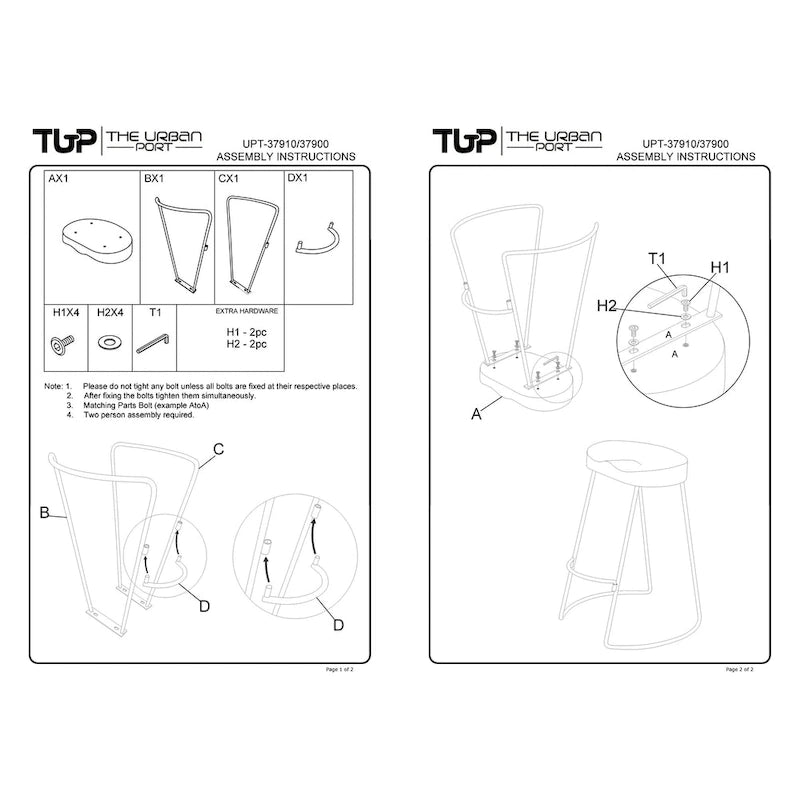 Tabouret de bar sans dossier de 24 pouces fait à la main, siège épais en bois de manguier marron naturel, base en fer noir