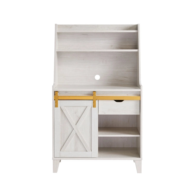 Étagère de boulanger à 6 niveaux en chêne blanc de style campagnard