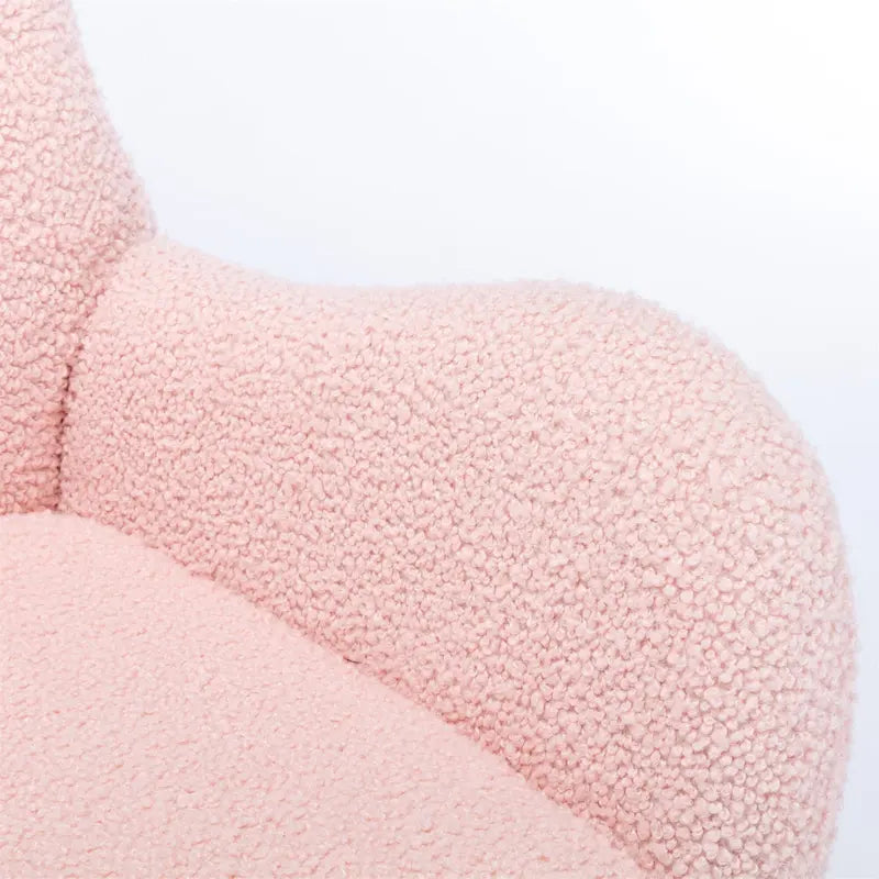 Fauteuil à bascule avec assise rembourrée en velours