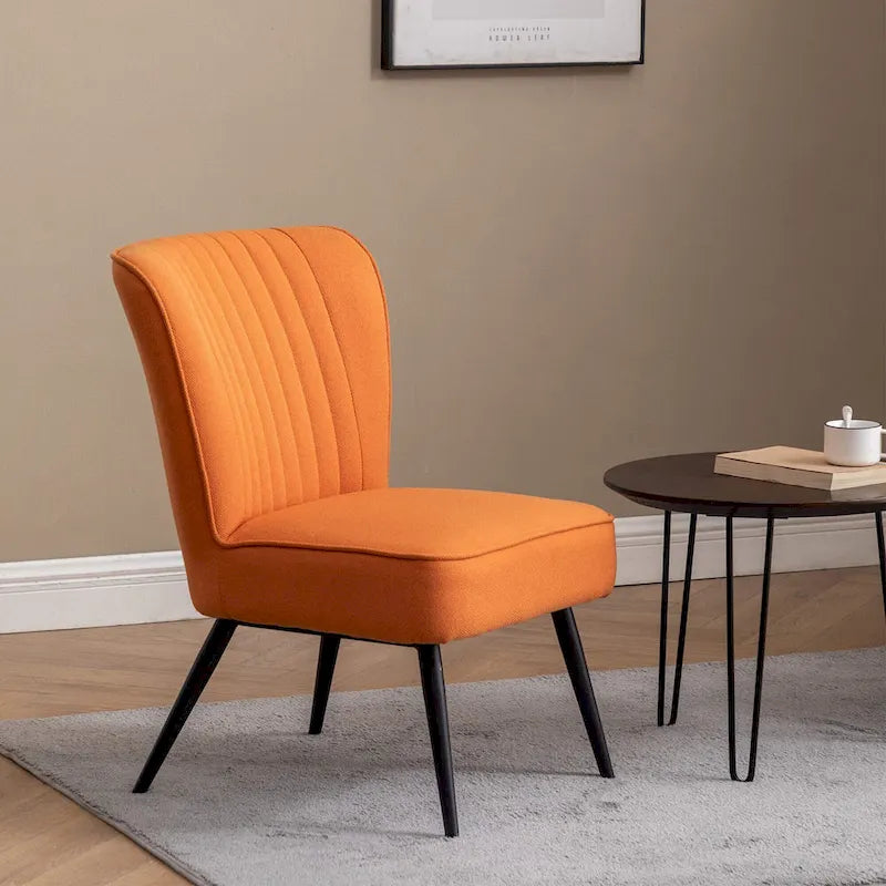 Ensemble de 2 chaises d'appoint sans accoudoirs, chaises de salon, chaises d'appoint modernes pour chambre à coucher