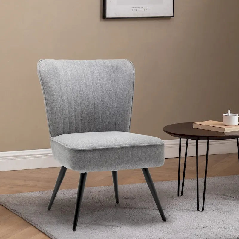 Ensemble de 2 chaises d'appoint sans accoudoirs, chaises de salon, chaises d'appoint modernes pour chambre à coucher