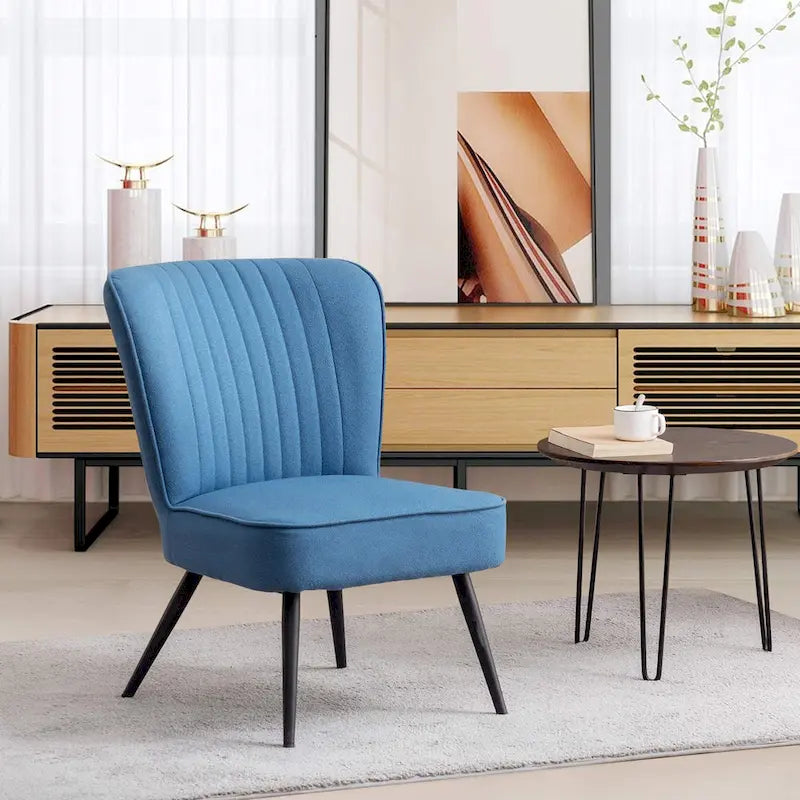 Ensemble de 2 chaises d'appoint sans accoudoirs, chaises de salon, chaises d'appoint modernes pour chambre à coucher