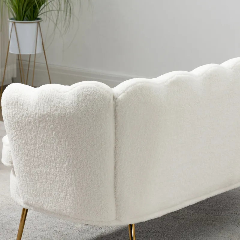 Causeuse rembourrée de style moderne du milieu du siècle, 59 W