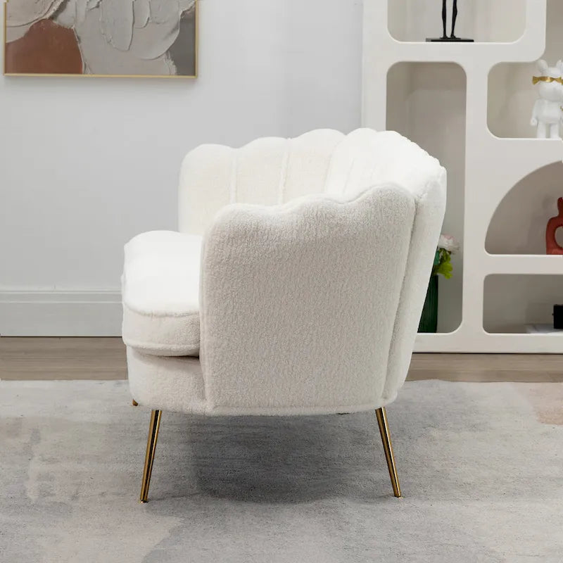 Causeuse rembourrée de style moderne du milieu du siècle, 59 W