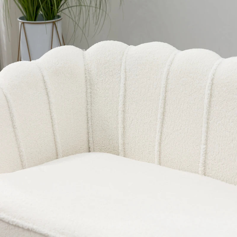 Causeuse rembourrée de style moderne du milieu du siècle, 59 W