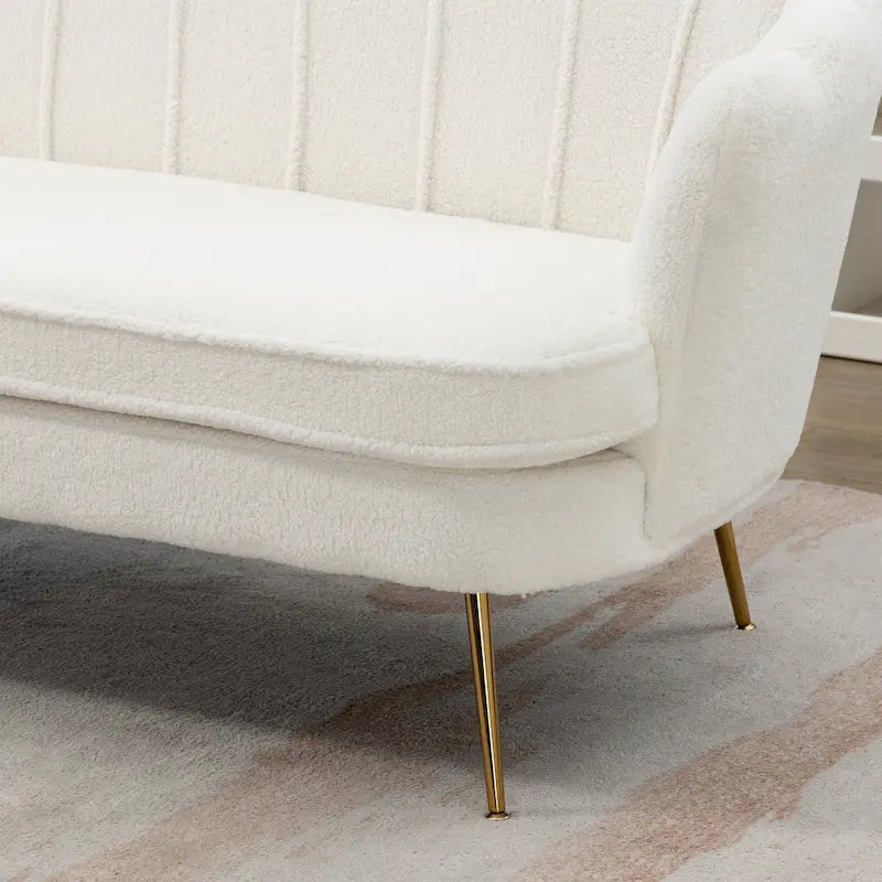 Causeuse rembourrée de style moderne du milieu du siècle, 59 W