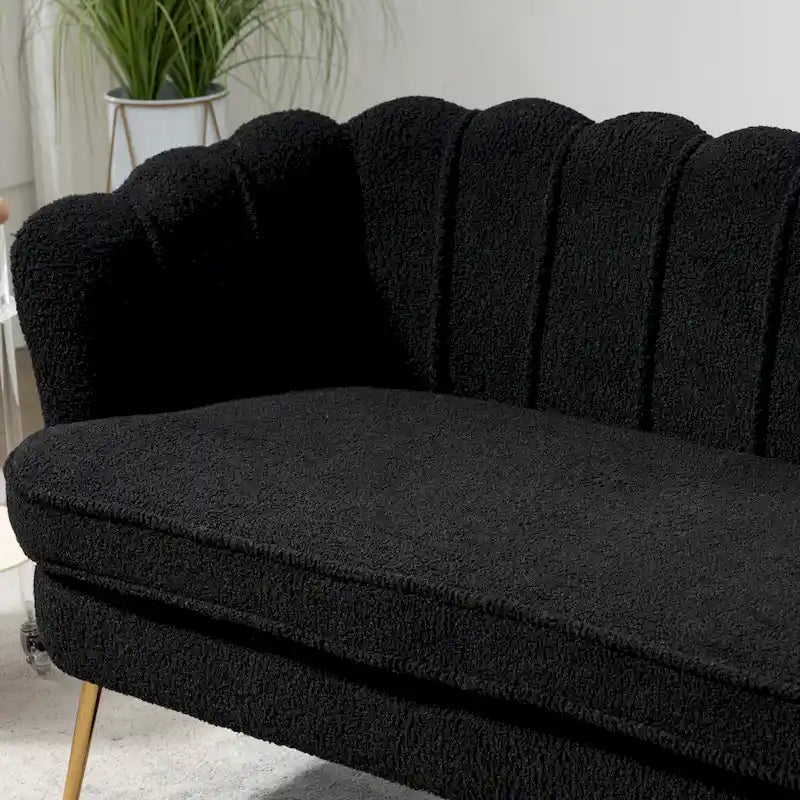 Causeuse rembourrée de style moderne du milieu du siècle, 59 W