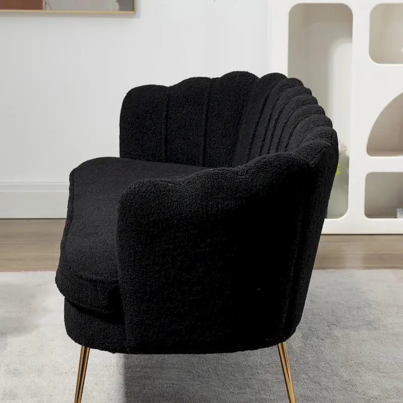 Causeuse rembourrée de style moderne du milieu du siècle, 59 W