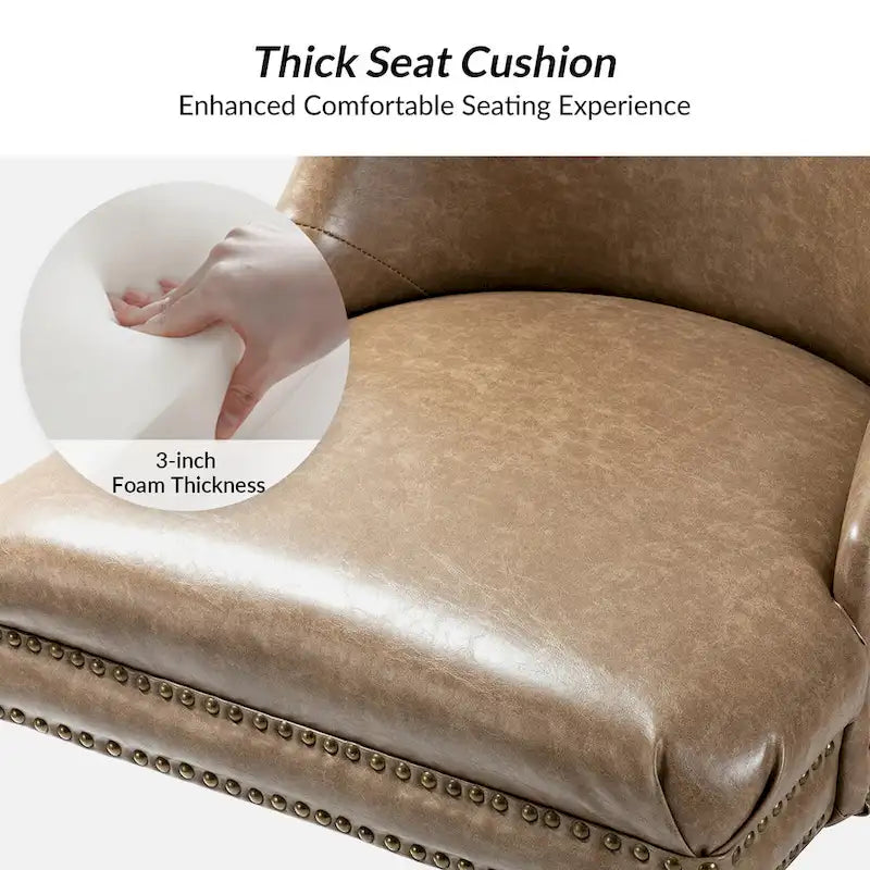 Chaise de bureau Sonia en similicuir moderne et réglable en hauteur