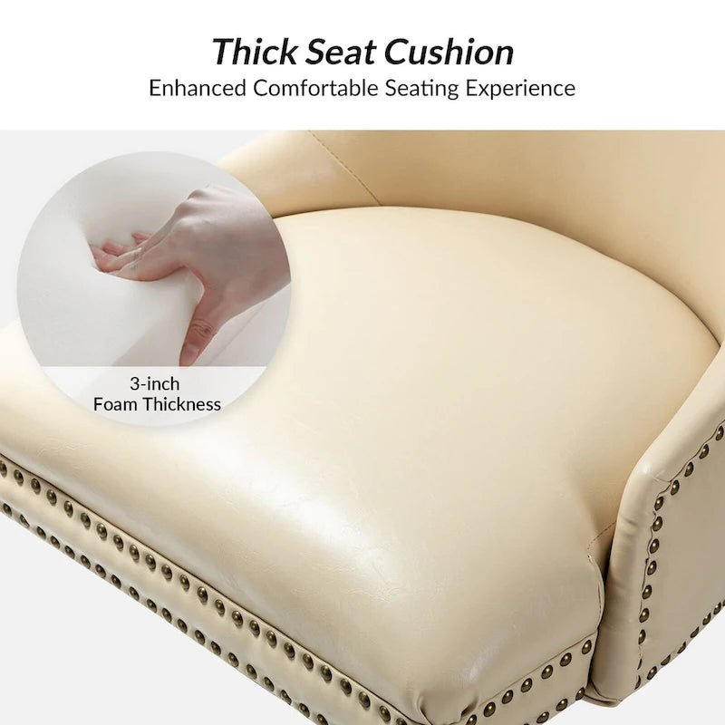 Chaise de bureau Sonia en similicuir moderne et réglable en hauteur