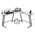 Bureau de jeu en forme de L Bureau d'angle pour ordinateur Bureau PC
