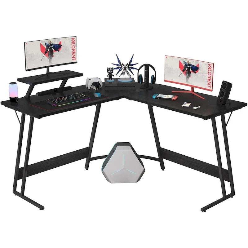 Bureau de jeu en forme de L Bureau d'angle pour ordinateur Bureau PC