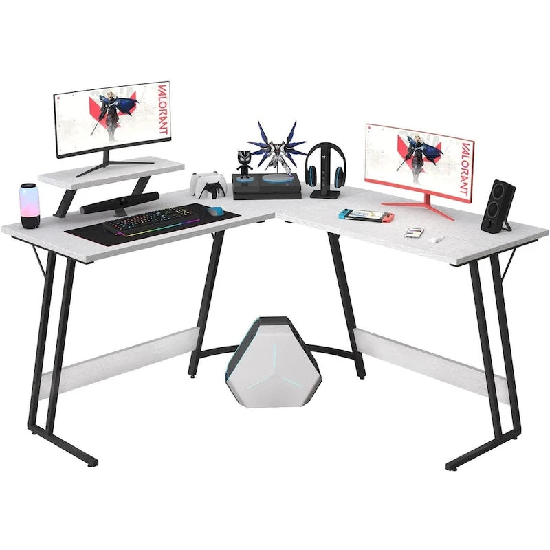 Bureau de jeu en forme de L Bureau d'angle pour ordinateur Bureau PC