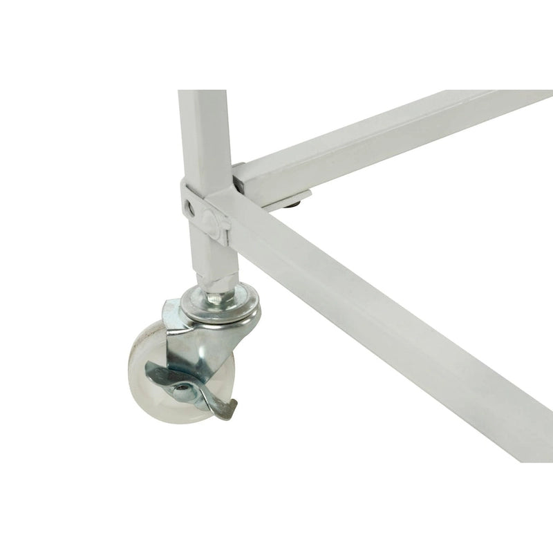 Tables gigognes blanches à roulettes, 3 pièces