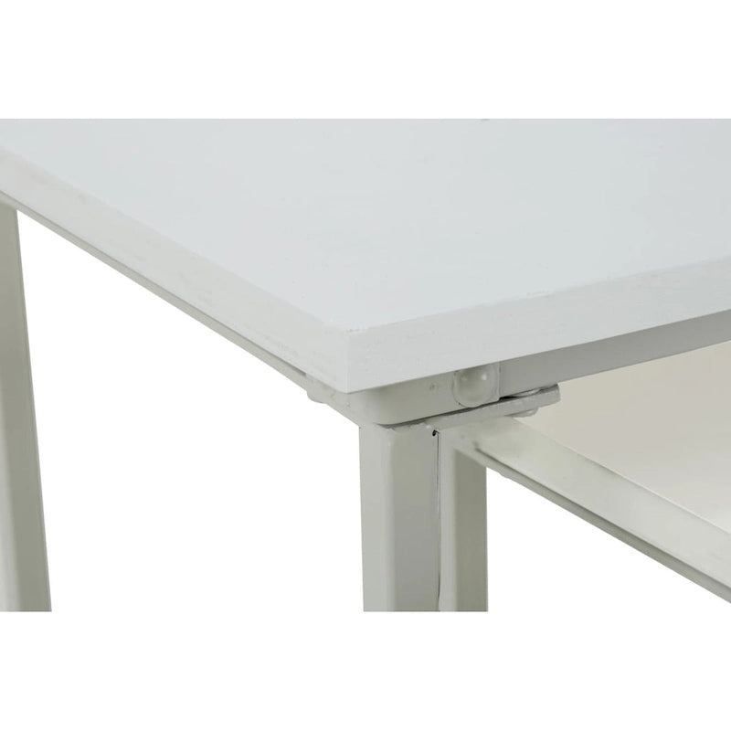 Tables gigognes blanches à roulettes, 3 pièces