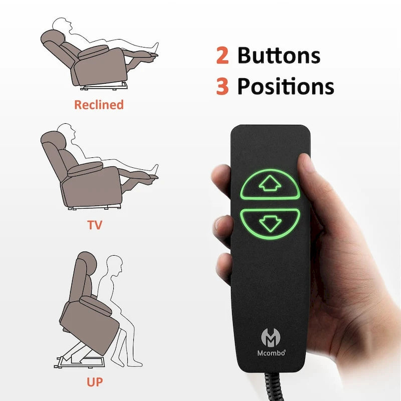 Grand fauteuil releveur inclinable avec repose-pieds étendu pour personnes âgées de grande taille et de forte corpulence, télécommande manuelle, porte-gobelets, tissu