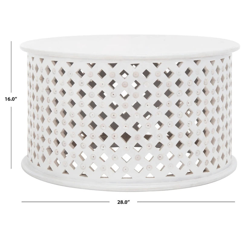 Table basse ronde 28W x 28D x 16H