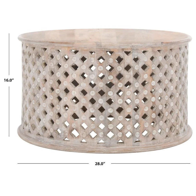Table basse ronde 28W x 28D x 16H