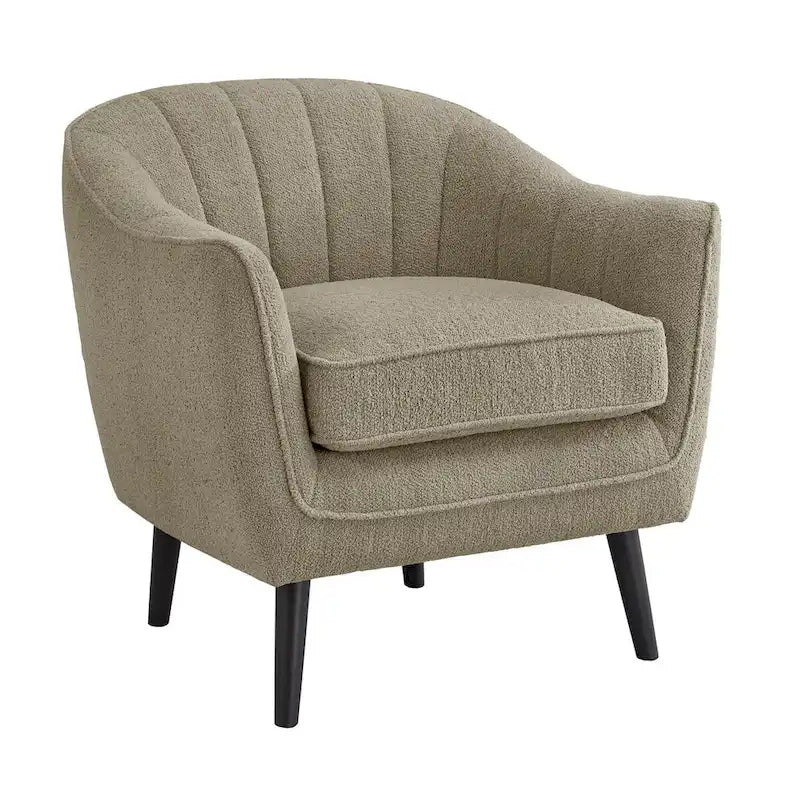 Fauteuil d'appoint capitonné du milieu du siècle avec housse de coussin amovible