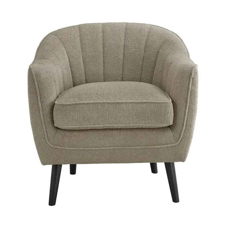 Fauteuil d'appoint capitonné du milieu du siècle avec housse de coussin amovible