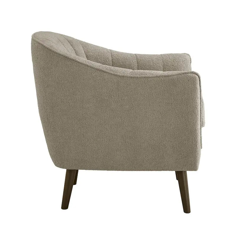 Fauteuil d'appoint capitonné du milieu du siècle avec housse de coussin amovible