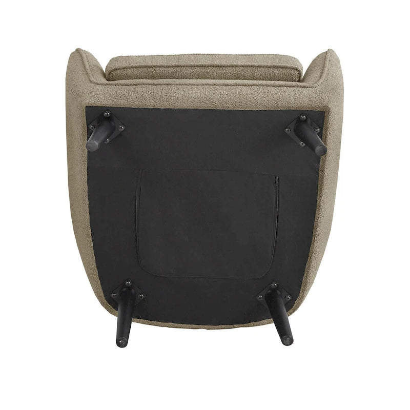 Fauteuil d'appoint capitonné du milieu du siècle avec housse de coussin amovible