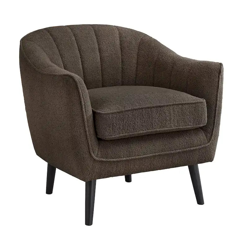 Fauteuil d'appoint capitonné du milieu du siècle avec housse de coussin amovible